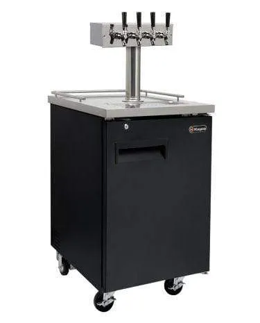 24" Wide Cold Brew Coffee Black Commercial Kegerator