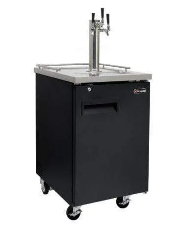 24" Wide Cold Brew Coffee Black Commercial Kegerator