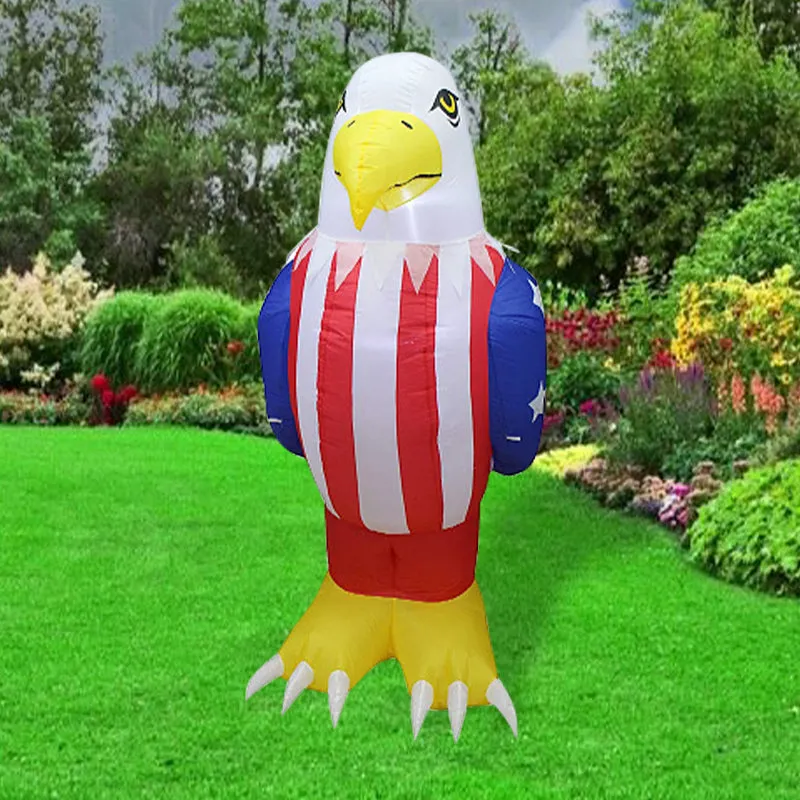 5.2ft/5.9ft/7ft/7.9ft Patriotic Independence Day Inflatable American Eagle Blowup Outdoor Decoration