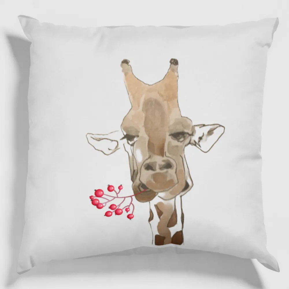 A Berry Lovely Giraffe Cushion