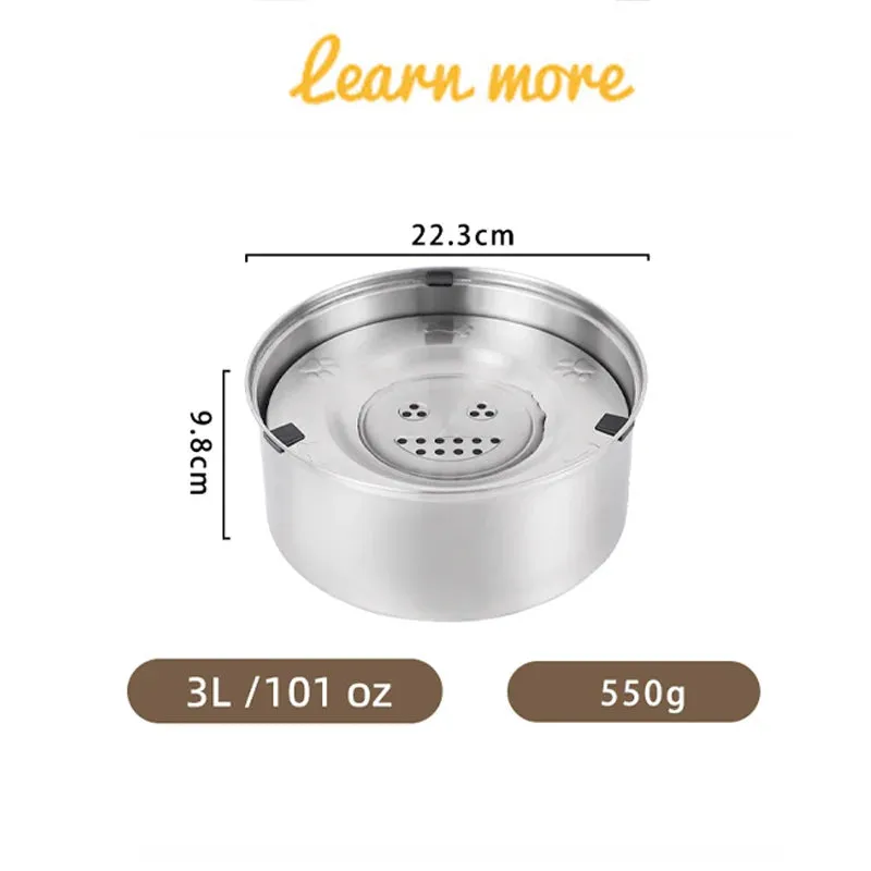 Anti-Spill Stainless Steel Dog Water Bowl