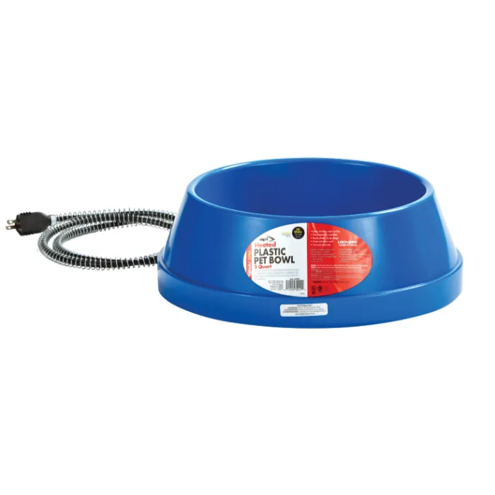 API Heated Plastic Pet Bowl 5qt