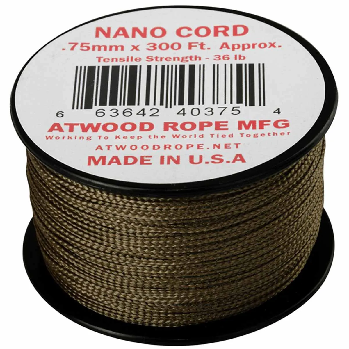 Atwood Rope Nano Cord 300ft Coyote