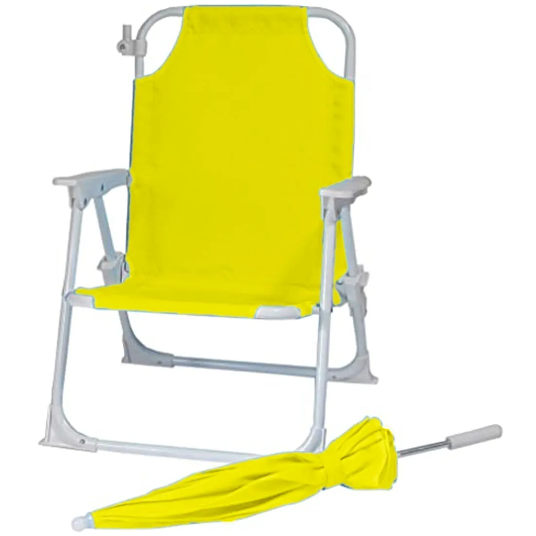 Babymoon Beach Lounge Chair with Umbrella Baby Photography Props - Yellow