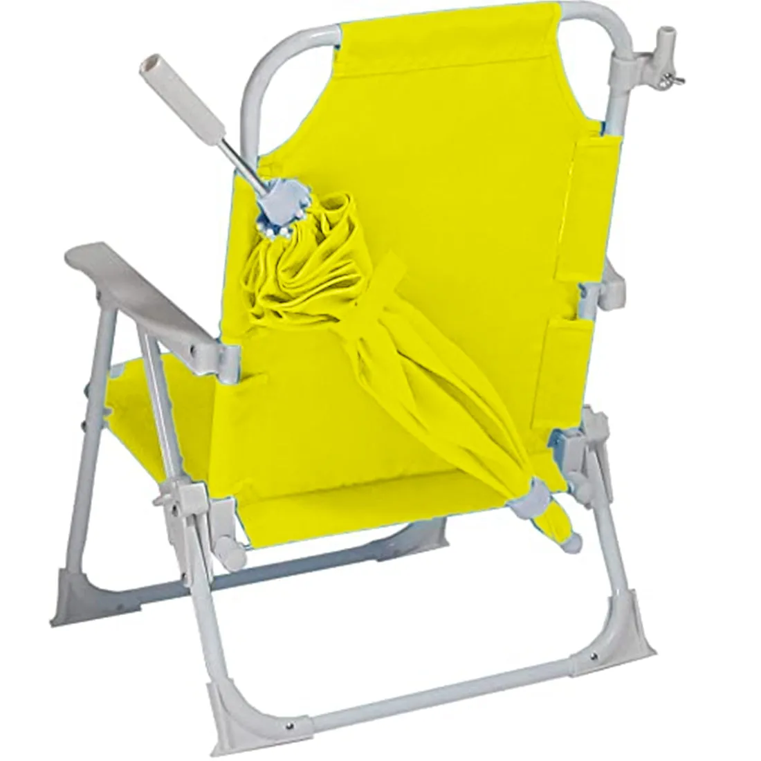 Babymoon Beach Lounge Chair with Umbrella Baby Photography Props - Yellow