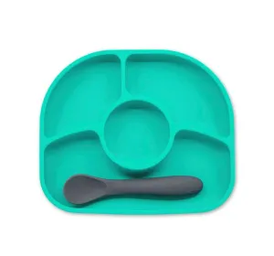 BBLUV Yümi Anti-Spill Silicone Plate & Spoon Set