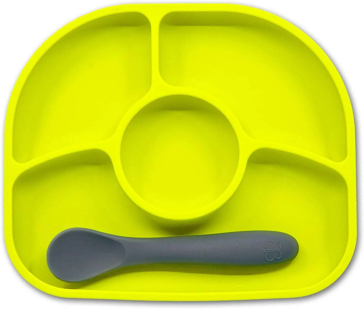 BBLUV Yümi Anti-Spill Silicone Plate & Spoon Set