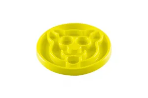 BeOneBreed Yellow Slow Feeder Cat Food Bowl