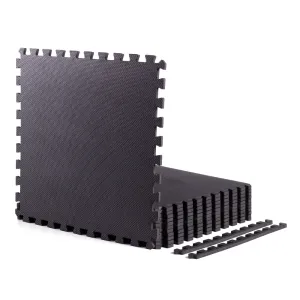 Black Heavy-Duty Interlocking Foam Mat