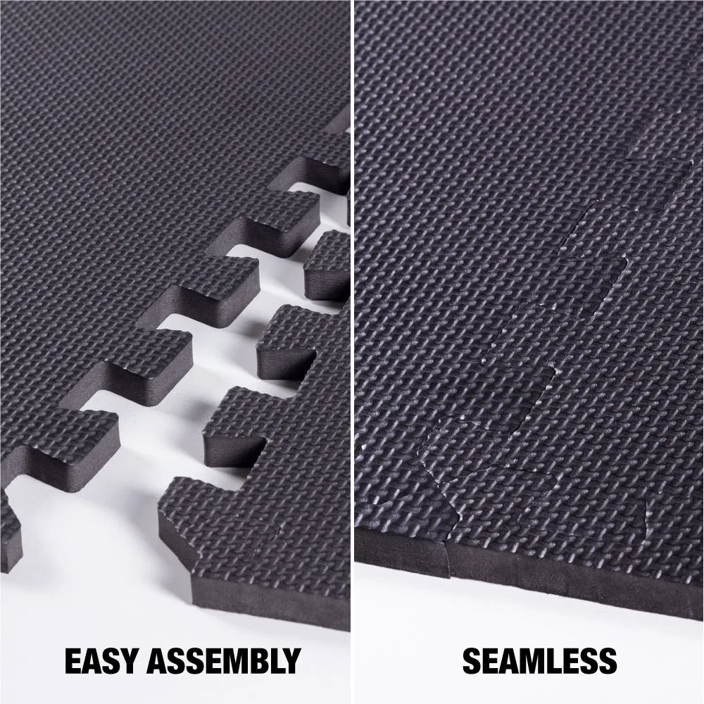 Black Heavy-Duty Interlocking Foam Mat