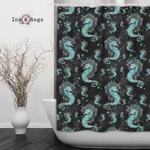 Breakfast At Tiffany Mermaid Seahorse Unicorn Fashion Shower Curtains and Optional Bath Mats