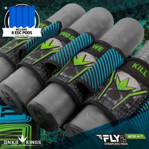 Bunkerkings Fly2 Pack Harness - 4 7  - Acid Skull (incl. 8 ESC Pods) *BACK ORDERS AVAILABLE*