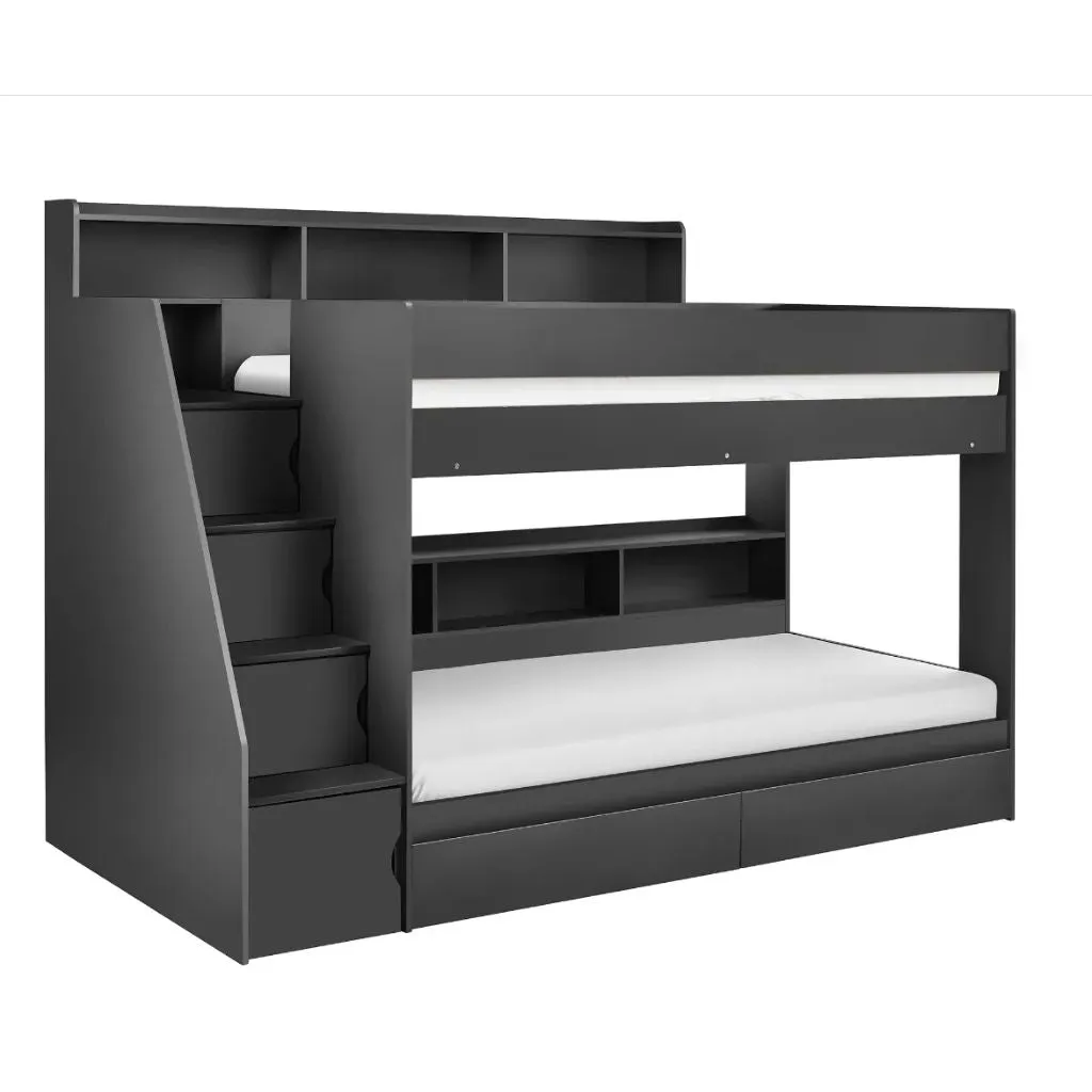 Camelot Anthracite Staircase Bunk Bed by Julian Bowen