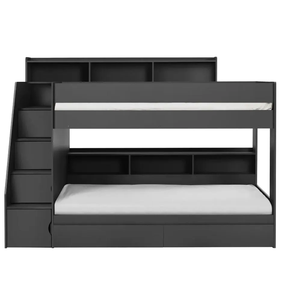 Camelot Anthracite Staircase Bunk Bed by Julian Bowen