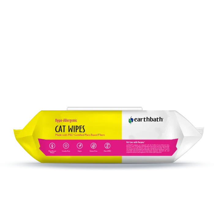 Cat Wipes - Earthbath Hypo-Allergenic 100 Pack