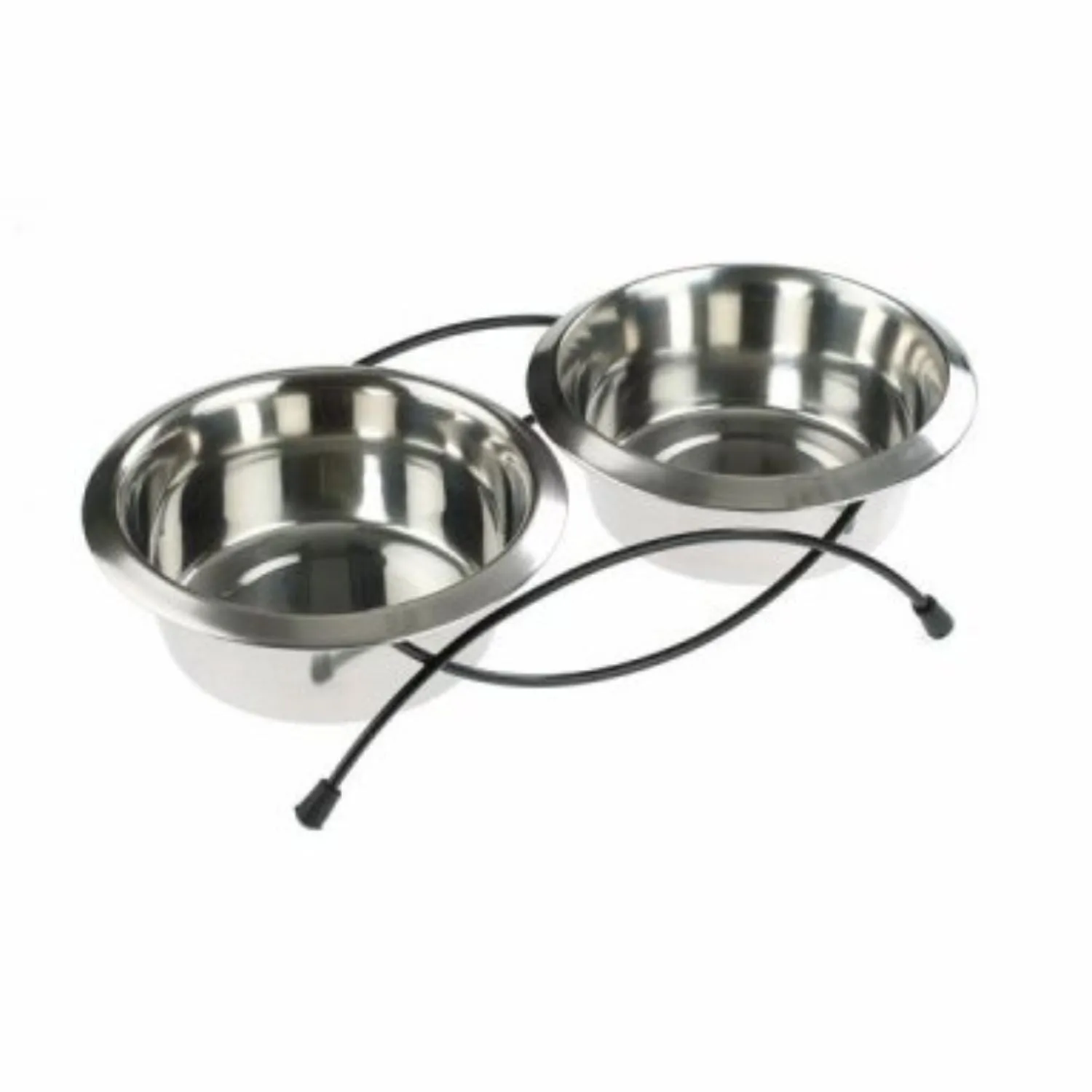 Classic Anti-Tip Feeder & Dishes Stand With 2 Bowls Included