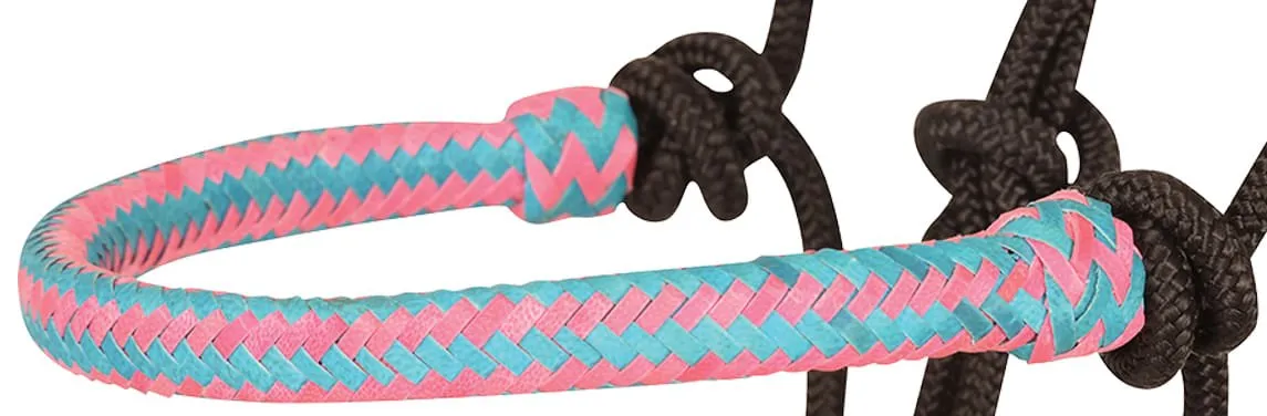 Classic Equine Braided Rawhide Nylon Rope Halter