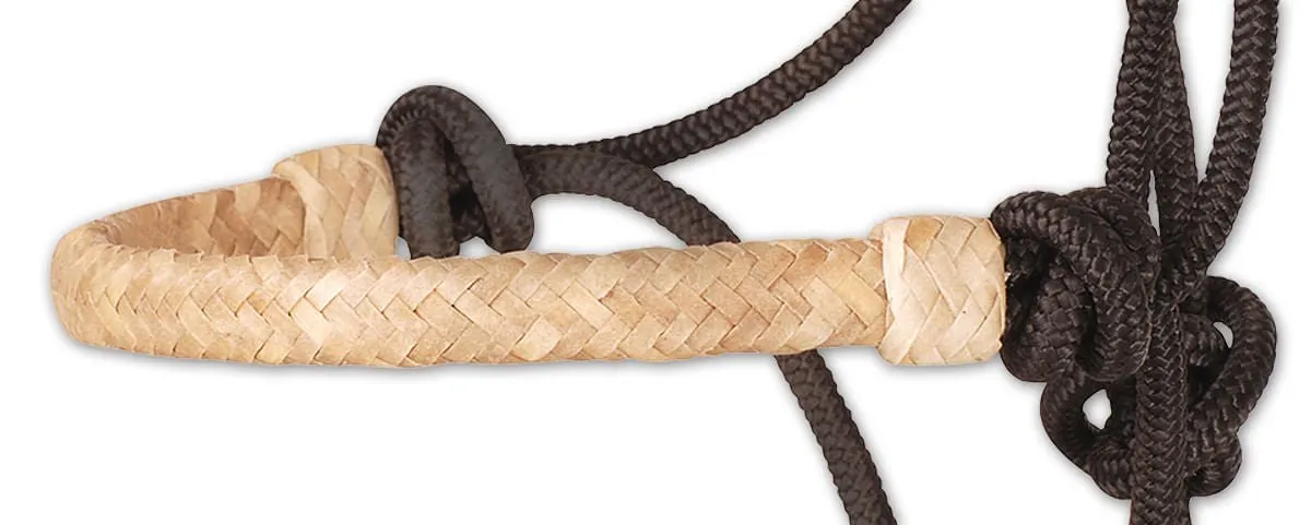 Classic Equine Braided Rawhide Nylon Rope Halter