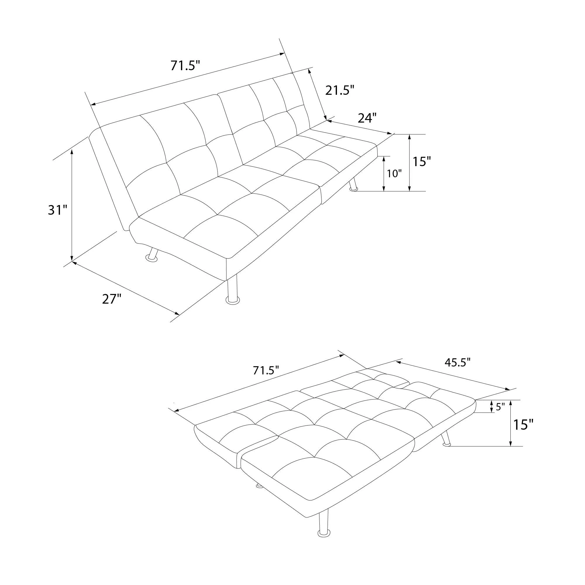 Contempo Futon Sofa Bed