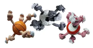 Doglucent TPR Ball w/Rope, 9", Assorted