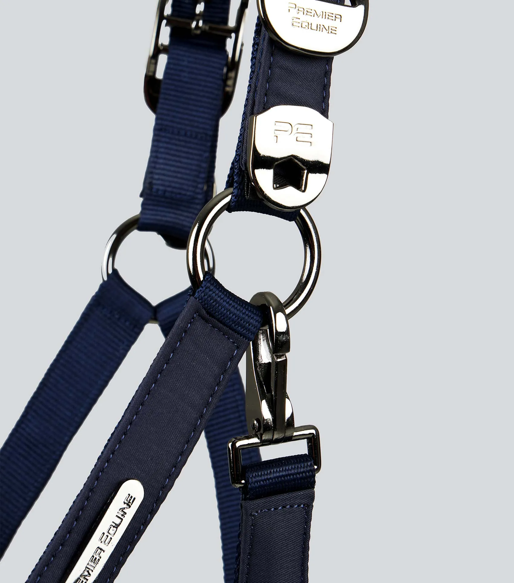 Duco Padded Head Collar with Lead Rope Navy