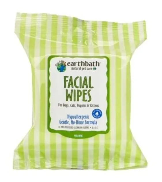 Earthbath Facial Wipes For Dogs (25 wipes)