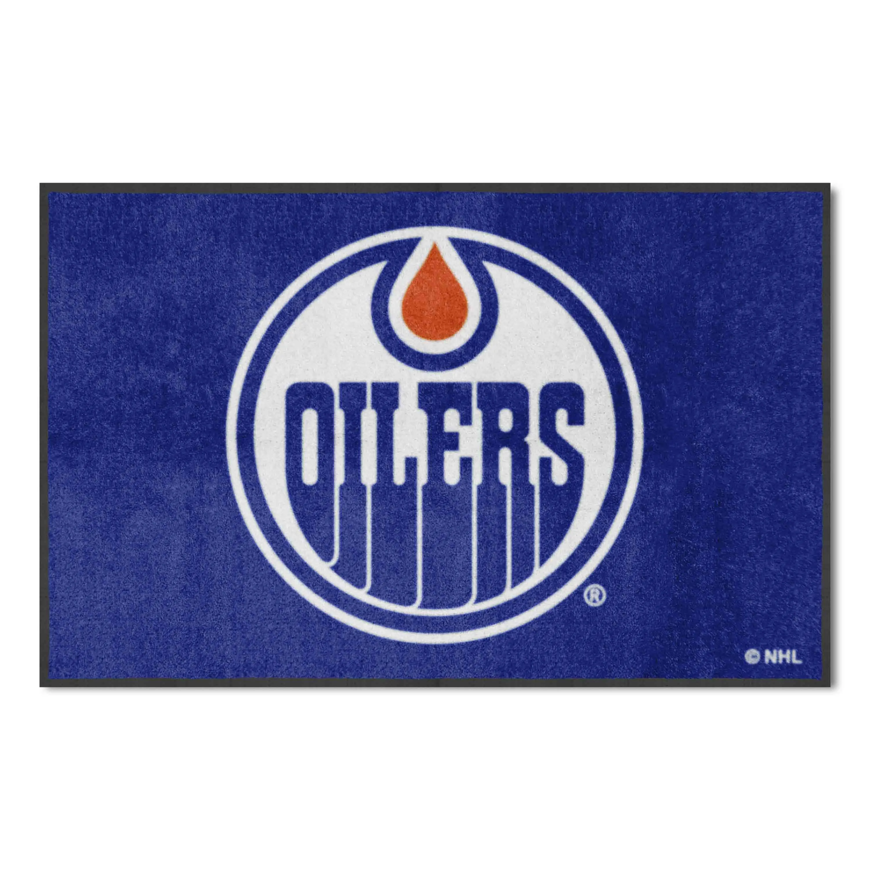 Edmonton Oilers 4X6 High-Traffic Mat with Durable Rubber Backing - Landscape Orientation