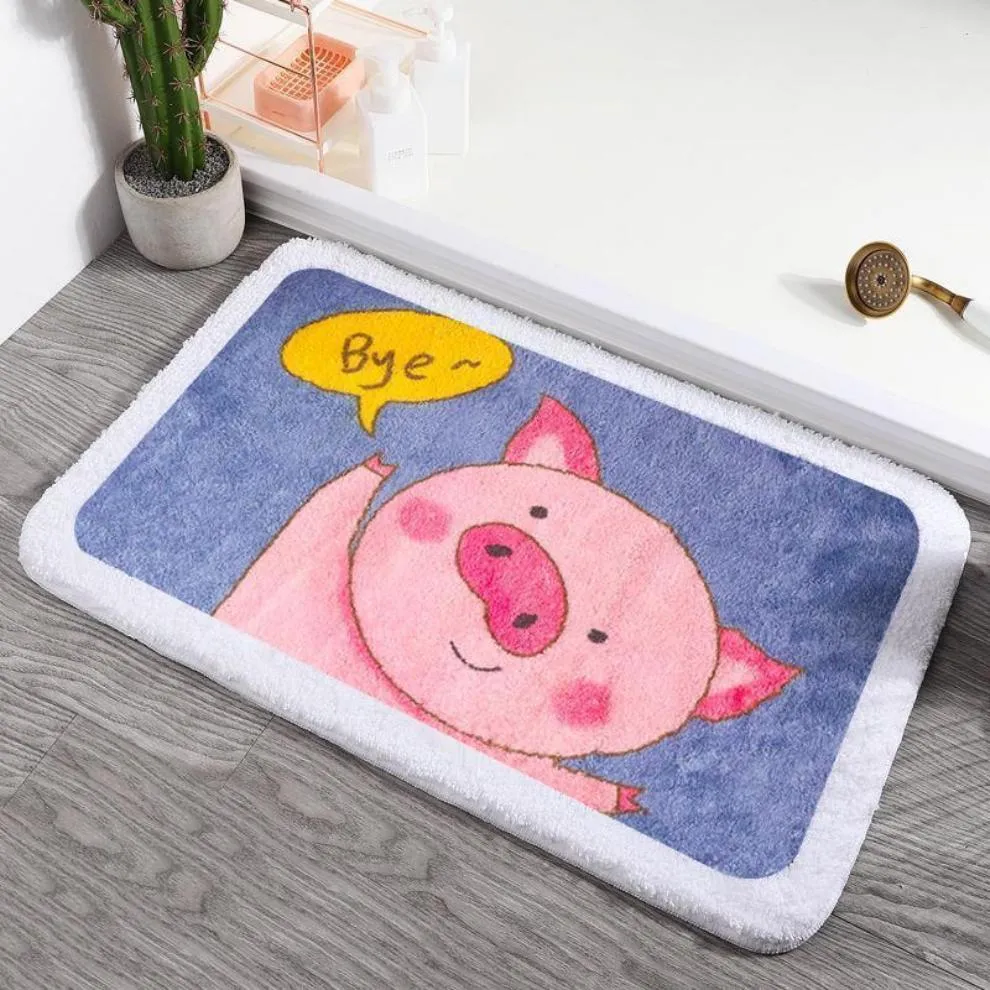 Enchanting Wildlife Fluffy Rectangle Bath Mats Collection