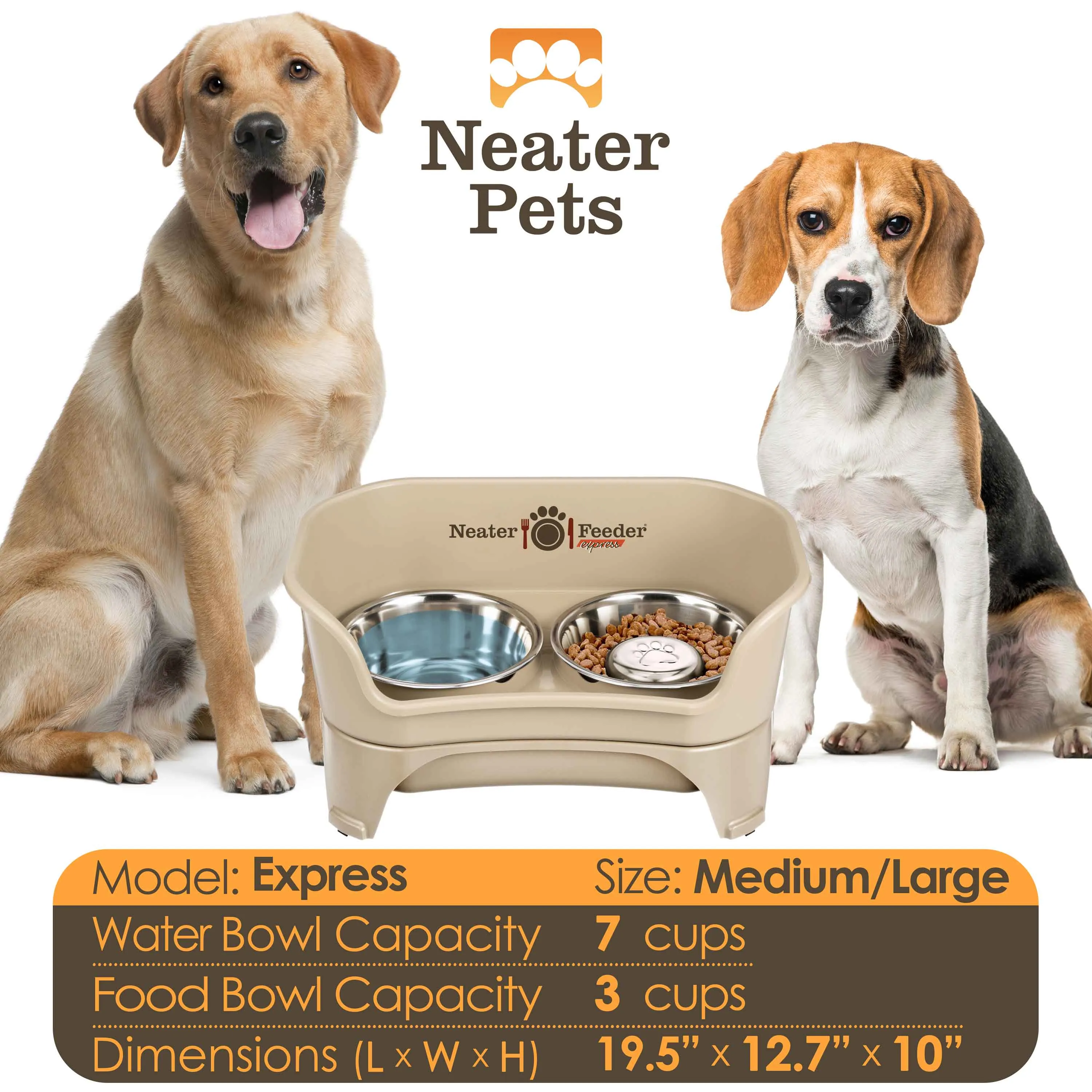 EXPRESS Neater Feeder with Stainless Steel Slow Feed Bowl