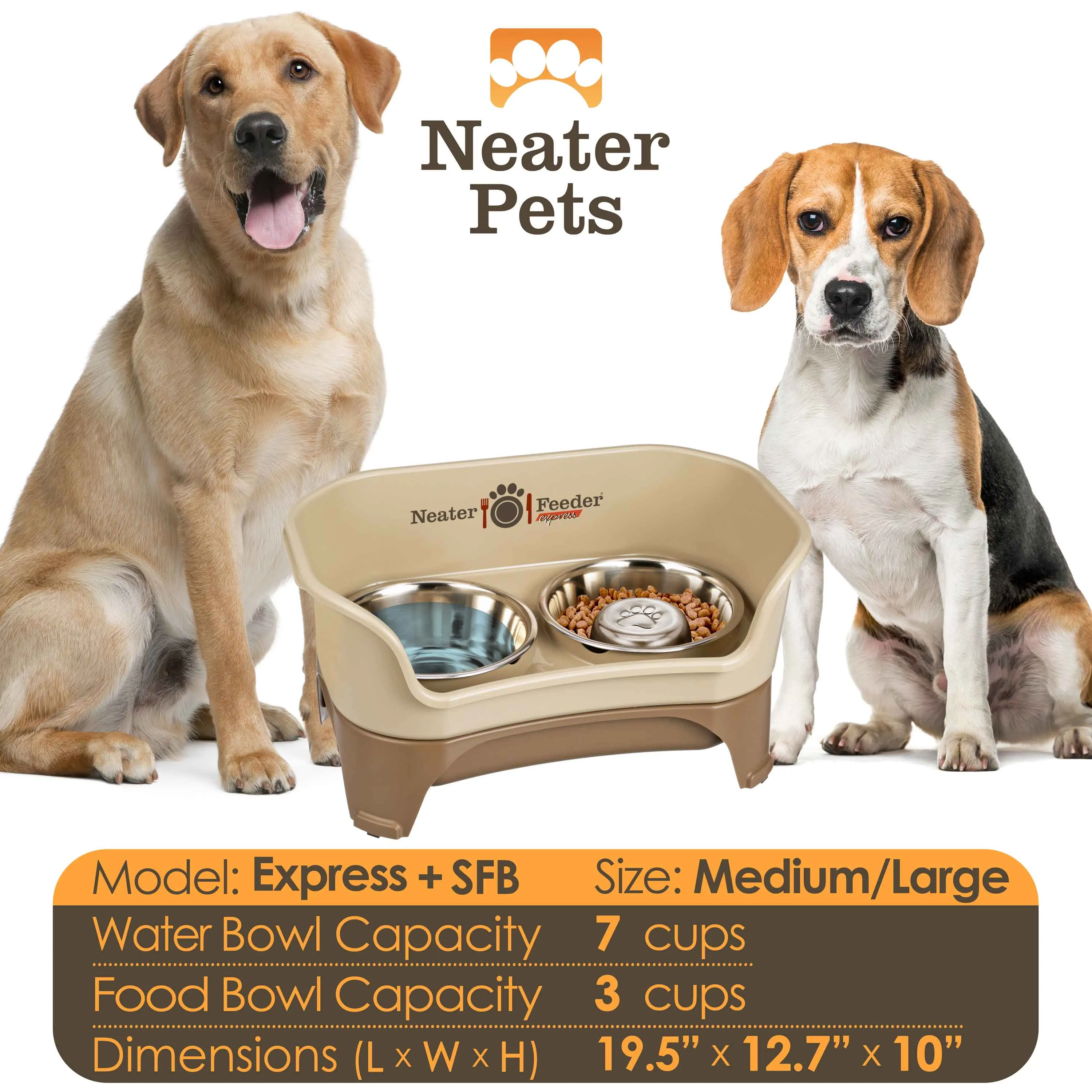 EXPRESS Neater Feeder with Stainless Steel Slow Feed Bowl