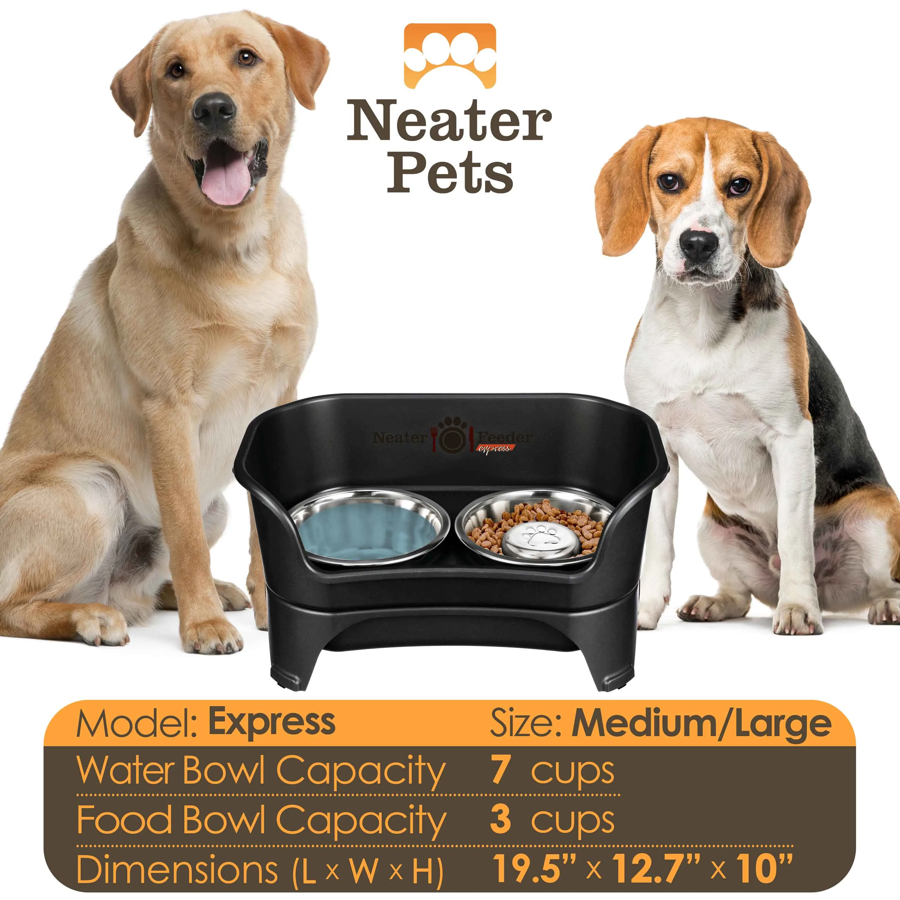 EXPRESS Neater Feeder with Stainless Steel Slow Feed Bowl