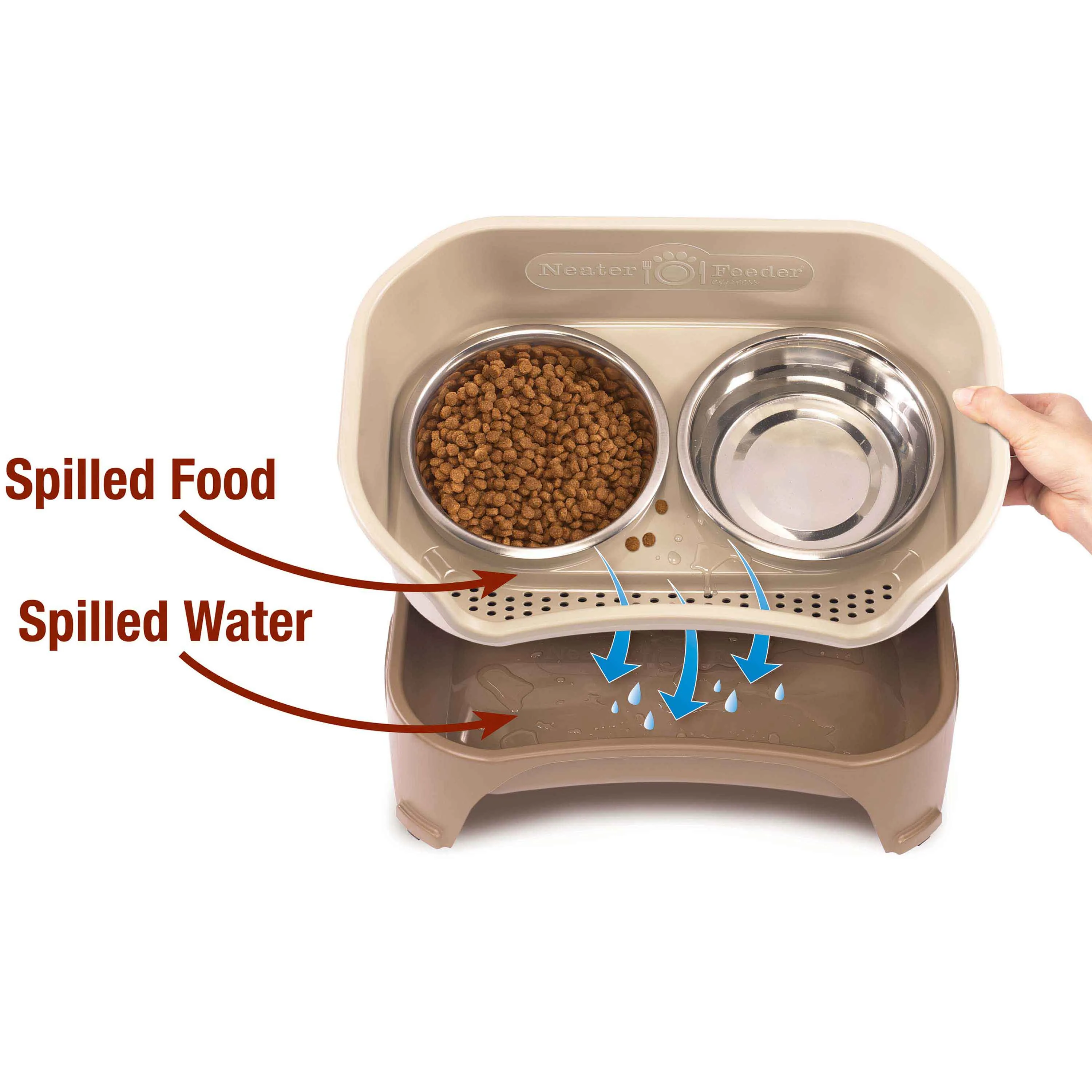 EXPRESS Neater Feeder with Stainless Steel Slow Feed Bowl