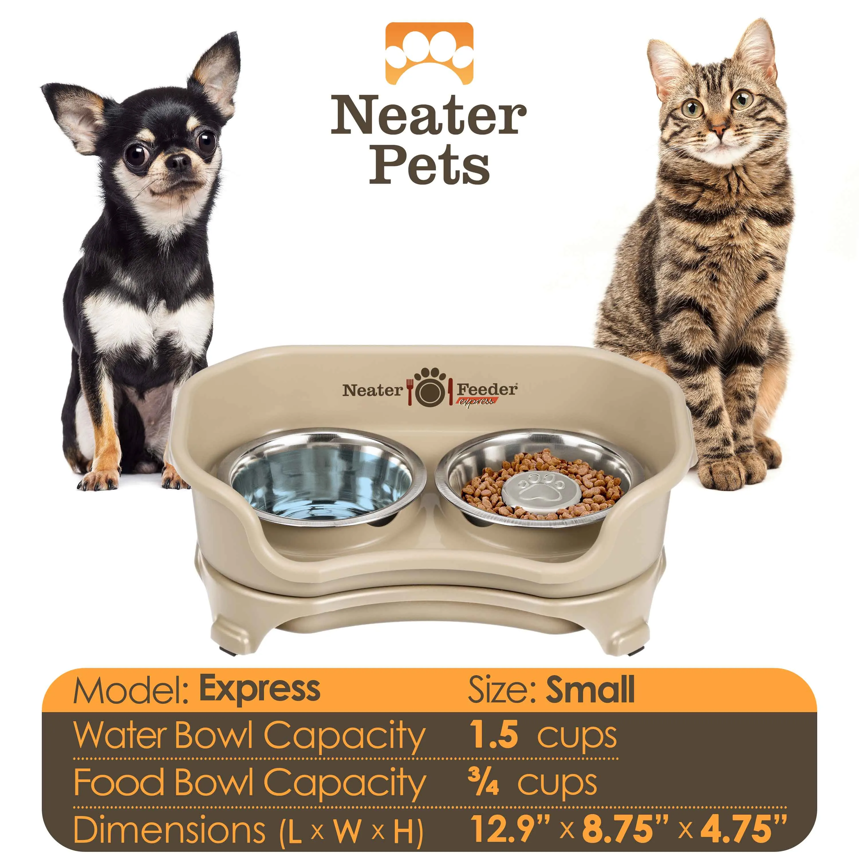 EXPRESS Neater Feeder with Stainless Steel Slow Feed Bowl