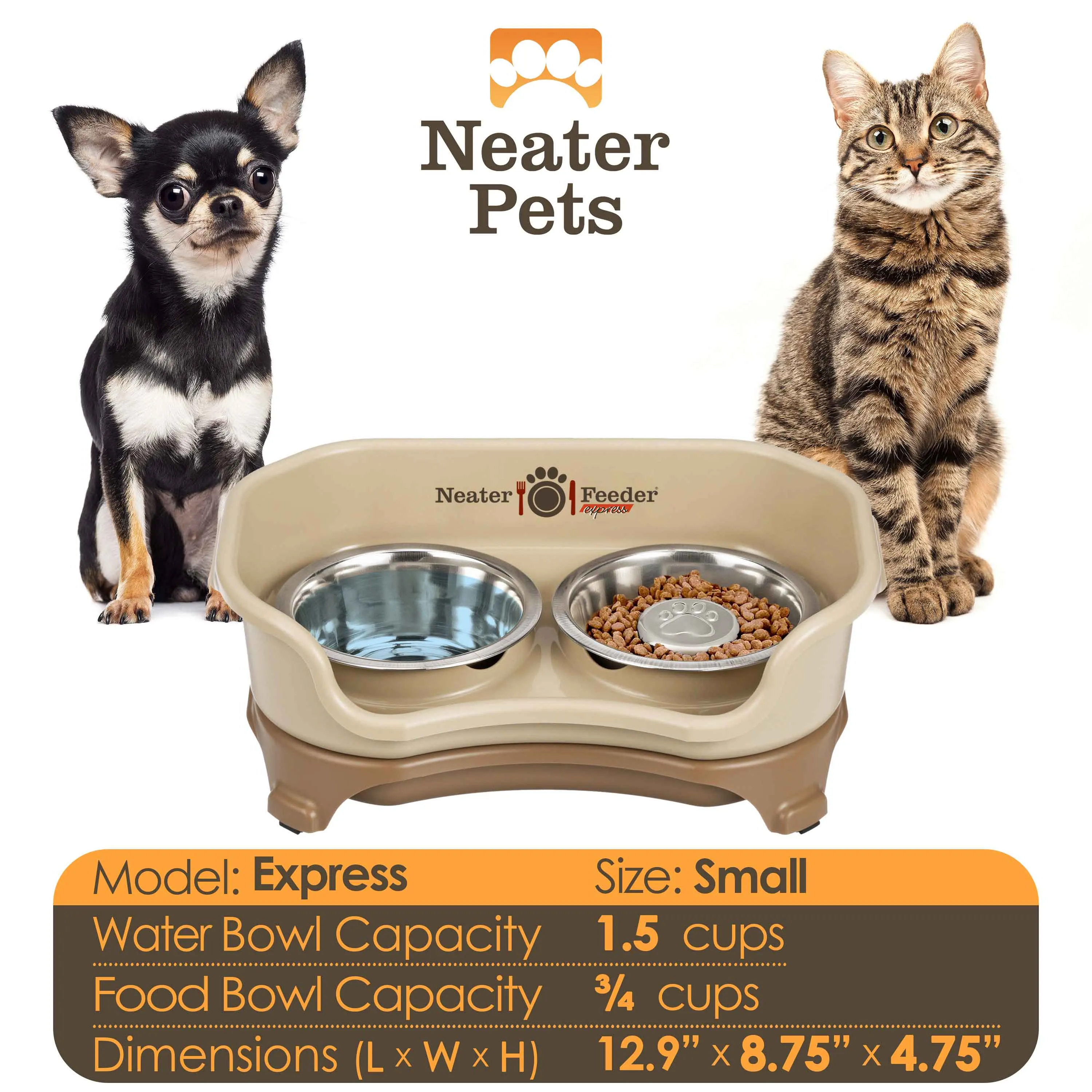 EXPRESS Neater Feeder with Stainless Steel Slow Feed Bowl