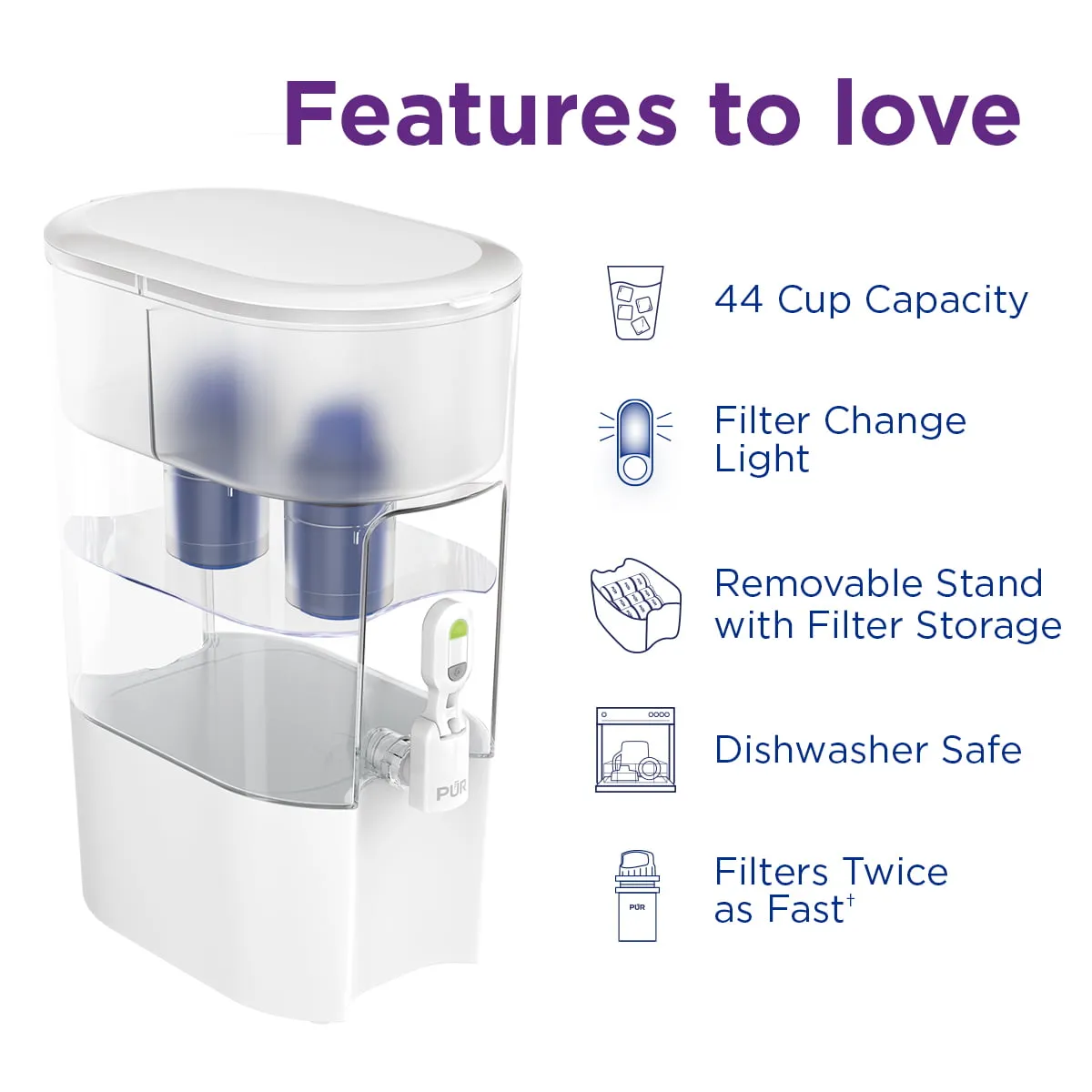 Extra Large Water Dispenser Filtration System with 2 Filters