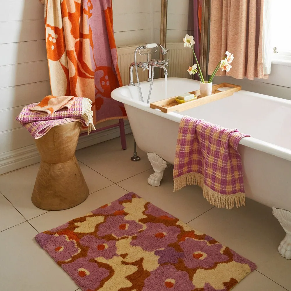 Filton Floral Bath Mat - Musk