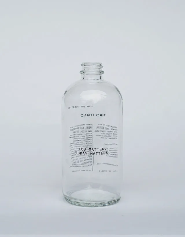 Firsthand Supply - Empty Refillable Clear Glass Hydrating Conditioner Bottle, 475ml