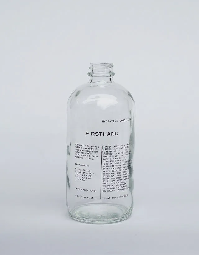 Firsthand Supply - Empty Refillable Clear Glass Hydrating Conditioner Bottle, 475ml