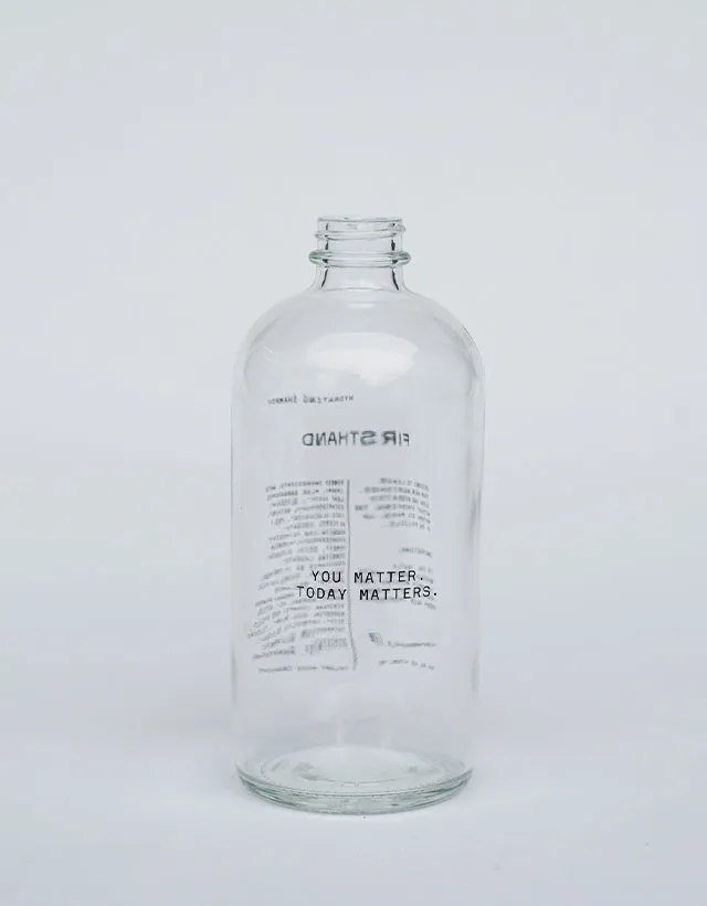 Firsthand Supply - Empty Refillable Clear Glass Hydrating Shampoo Bottle, 475ml