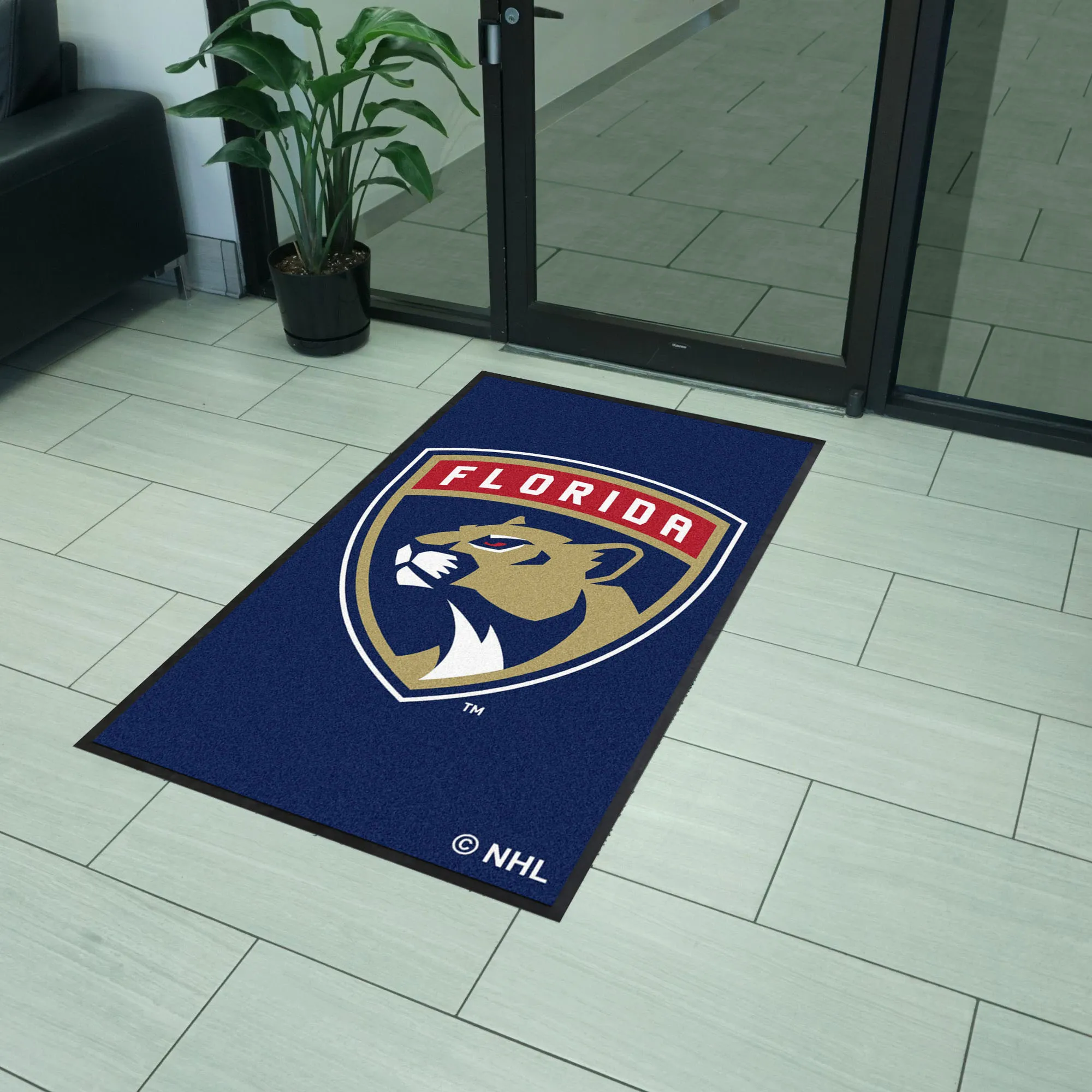 Florida Panthers 3X5 High-Traffic Mat with Durable Rubber Backing - Portrait Orientation