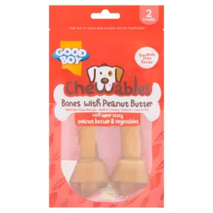 Good Boy Chewables Peanut Butter Medium Bones Dog Treats 135g