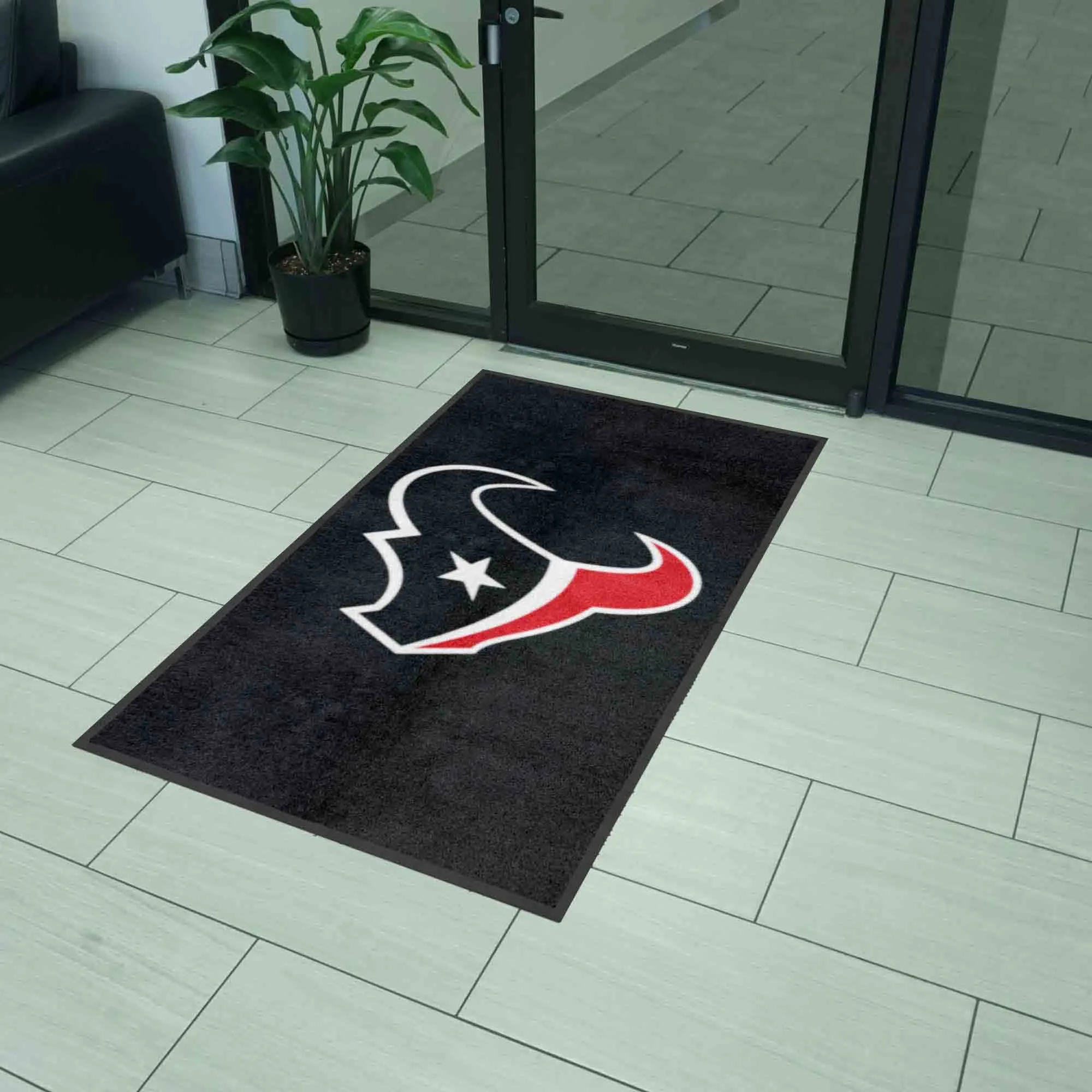 Houston Texans 3X5 High-Traffic Mat with Durable Rubber Backing - Portrait Orientation