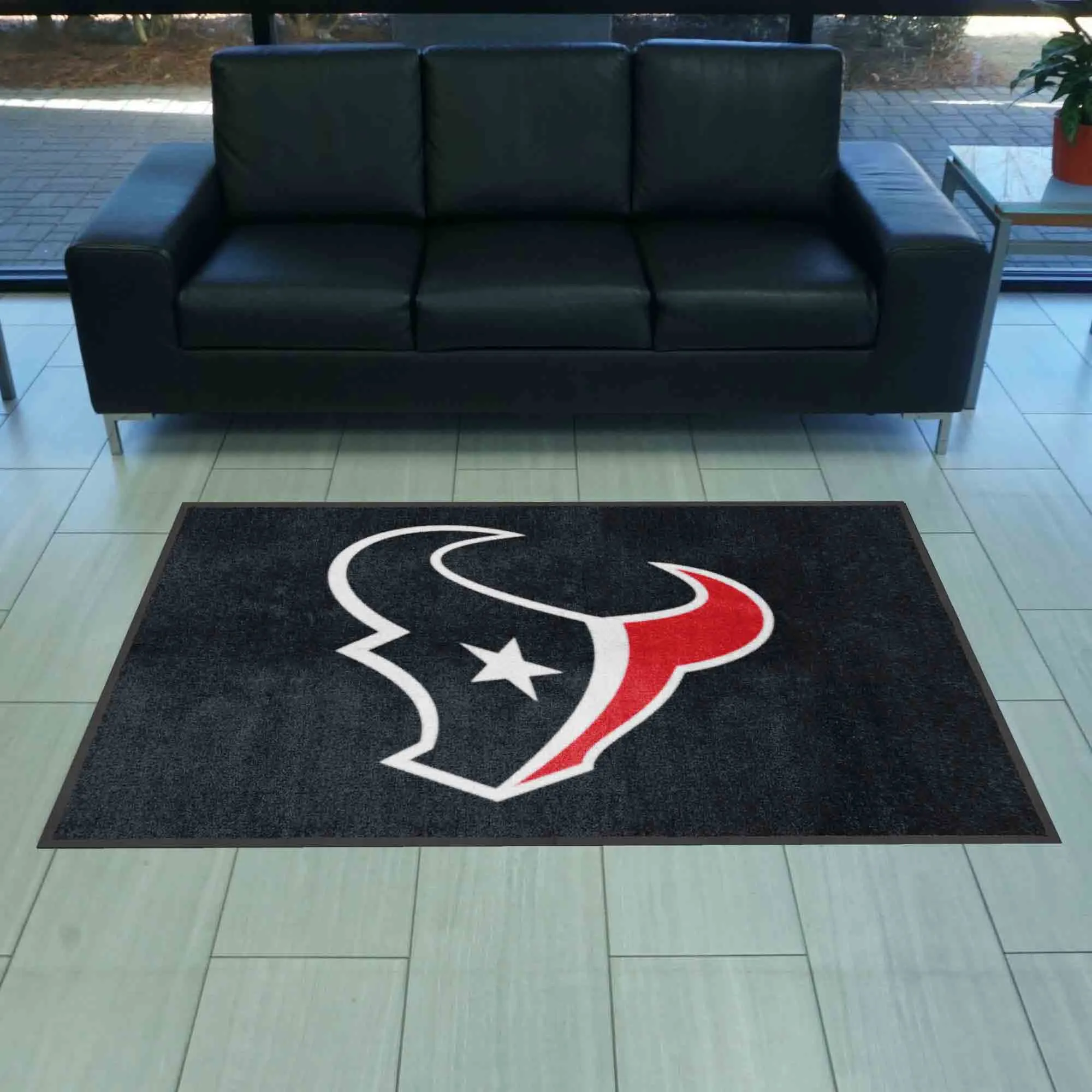 Houston Texans 4X6 High-Traffic Mat with Durable Rubber Backing - Landscape Orientation