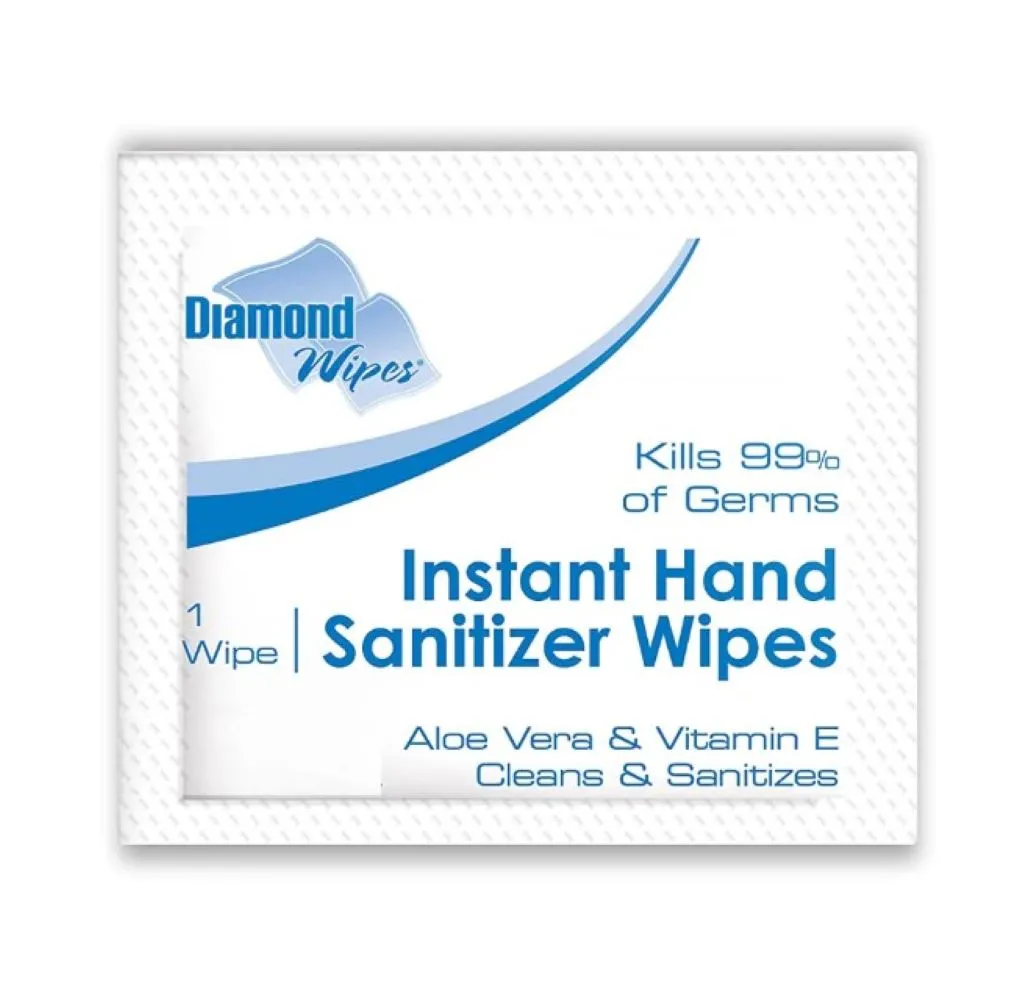 Instant Hand Sanitizer Wipes 70% Ethyl Alcohol - Case of 1,000