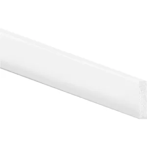 Inteplast Building Products 2-1/2 In. x 8 Ft. Crystal White Polystyrene Flat Molding