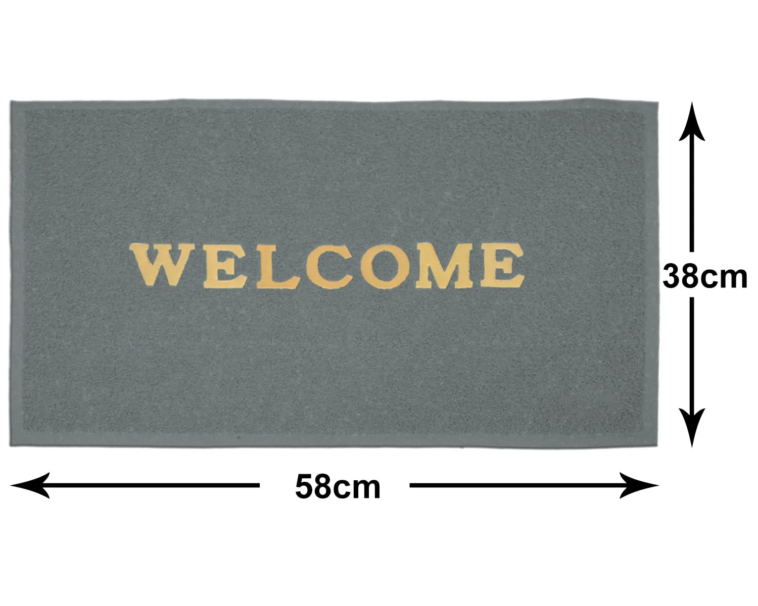 Kuber Industries Multiuses Rubber Anti Slip Welcome Door Mat for Home, Bedroom & Bathrooom Pack of 2 (Grey)