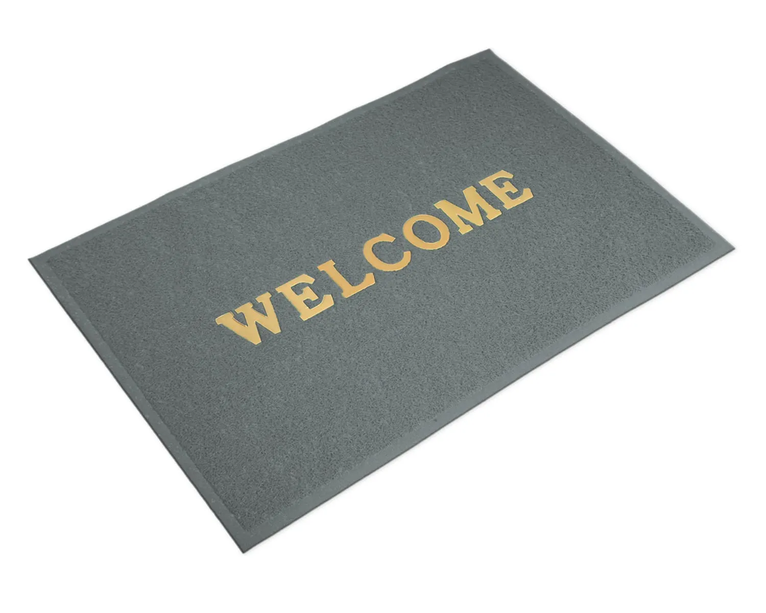 Kuber Industries Multiuses Rubber Anti Slip Welcome Door Mat for Home, Bedroom & Bathrooom Pack of 2 (Grey)