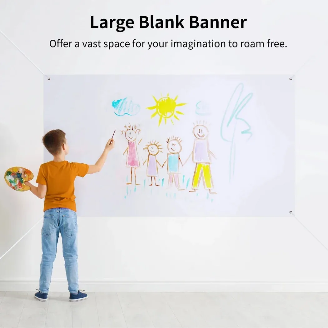 Large Blank Banners With Hanging Ropes