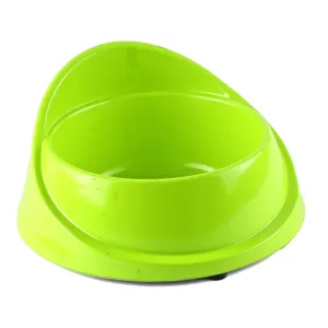 M Pets Single Fashion Diner Bowl for Dogs and Cats (Green)