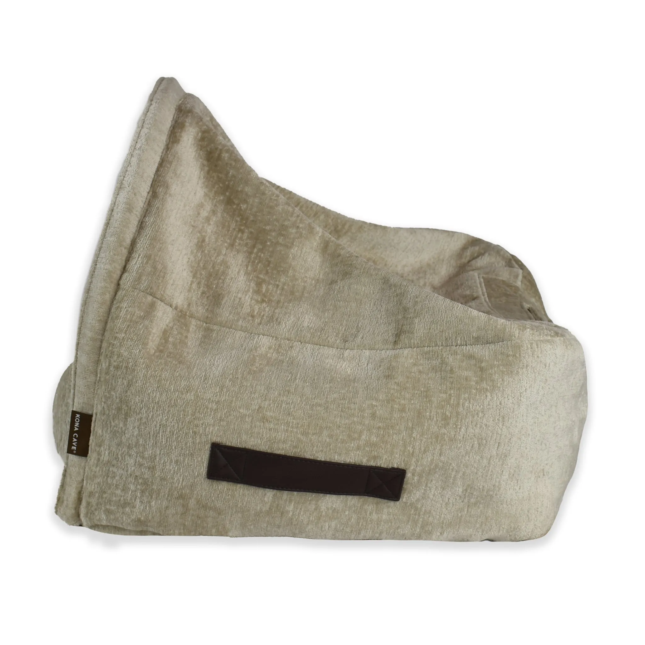 New! Snuggle Cave Bed - Chenille Velvet - Beige